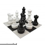 MegaChess 25 inch Tall Complete Giant Plastic Chess Set with 10 Foot x 10 Foot Giant Plastic Board  B079F12NVR